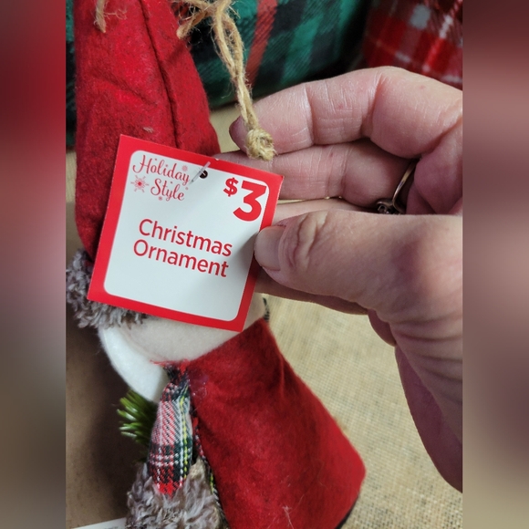 NWT lot of 3 Christmas decorations 1 large ornament 1 sign 1 tag - Picture 7 of 11